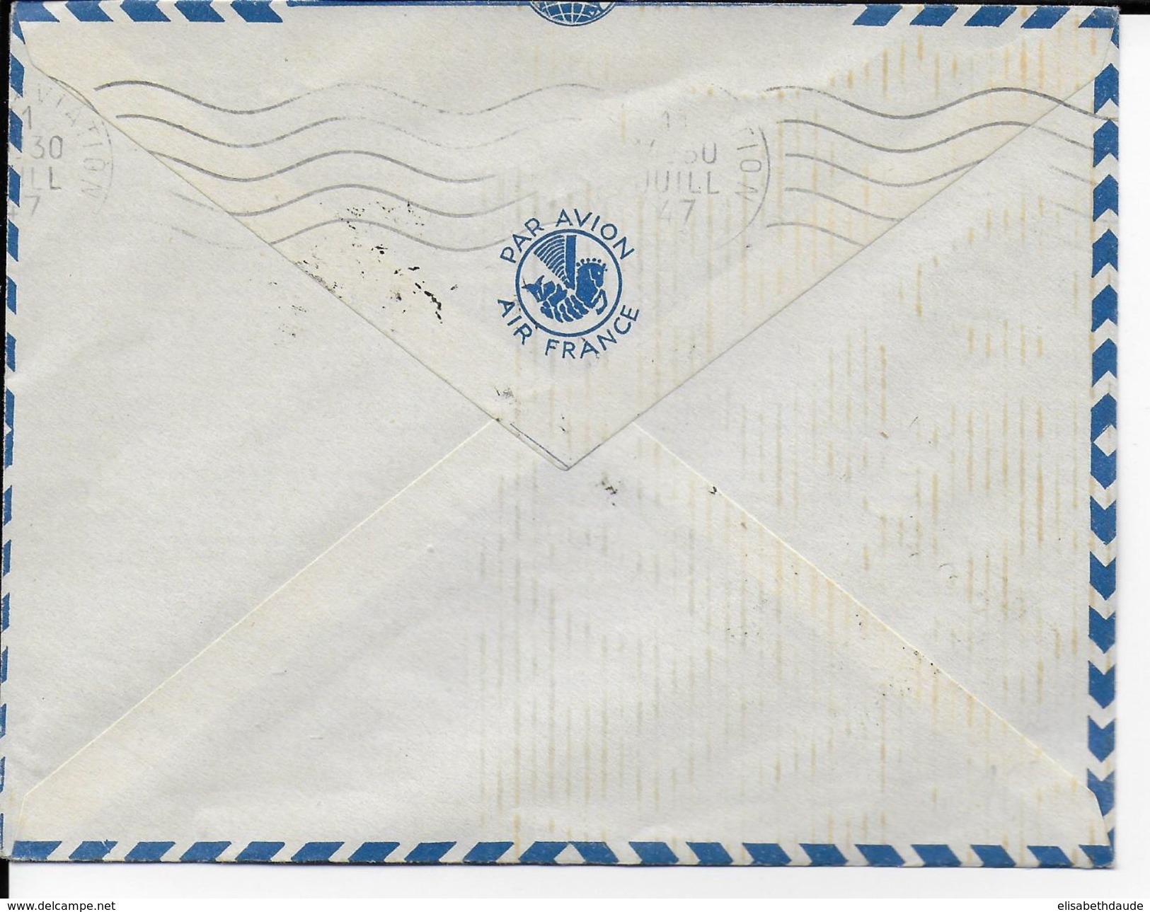 MARTINIQUE - 1947 - 1° VOL MARTINIQUE /FRANCE - ENVELOPPE De FORT De FRANCE => STRASBOURG - Lettres & Documents