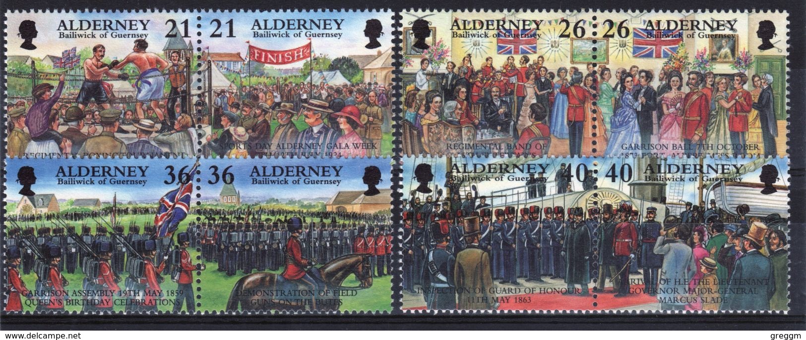 Alderney Set Of Stamps To Celebrate Garrison Island 4th Series. - Alderney