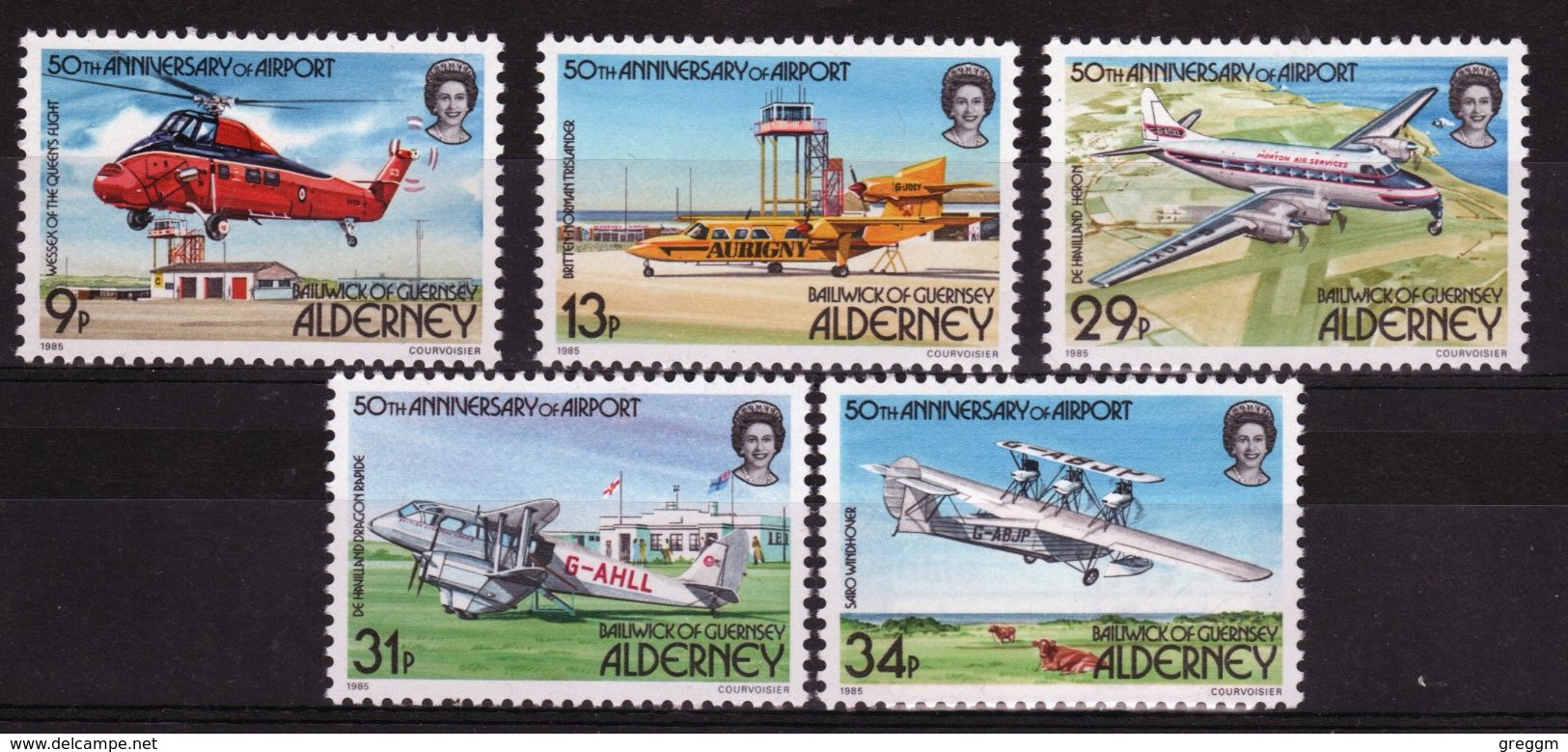 Alderney Set Of Stamps To Celebrate 50th Anniversary Of The Airport. - Alderney