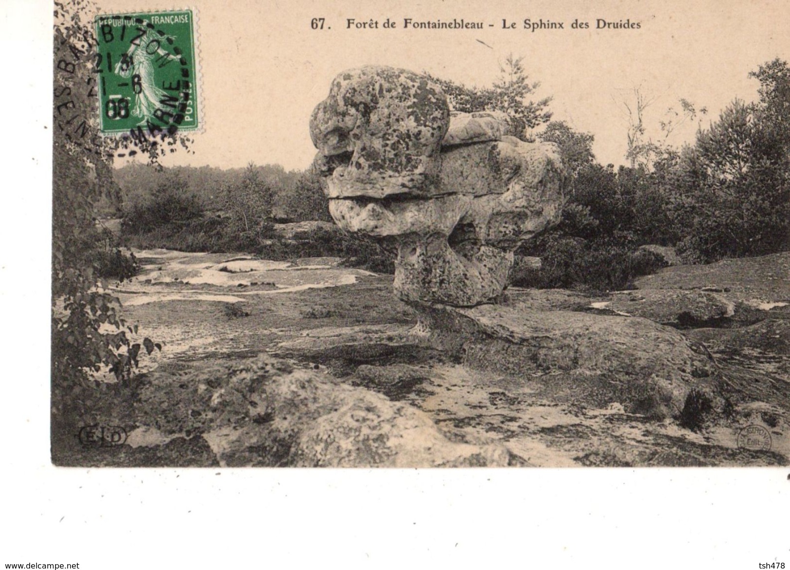 77-----forôt De FONTAINEBLEAU--le Sphinx Des Druides--voir 2 Scans - Fontainebleau