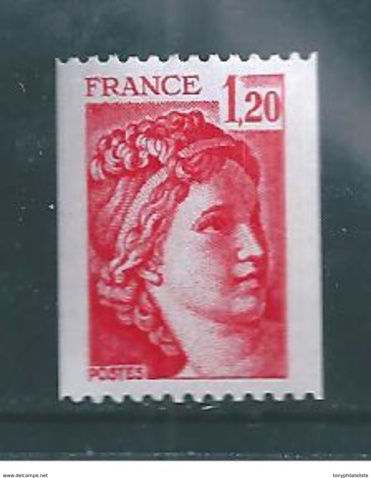 France Type Sabine De 1977/78 N°1981Ba (n°rouge) - Unused Stamps