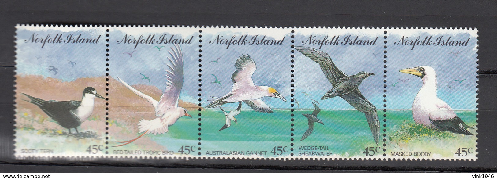 Norfolk Island 1994,5V In Strip,birds,vogels,vögel,oiseaux,pajaros,uccelli,aves,MNH/Postfris,(L3258) - Autres & Non Classés