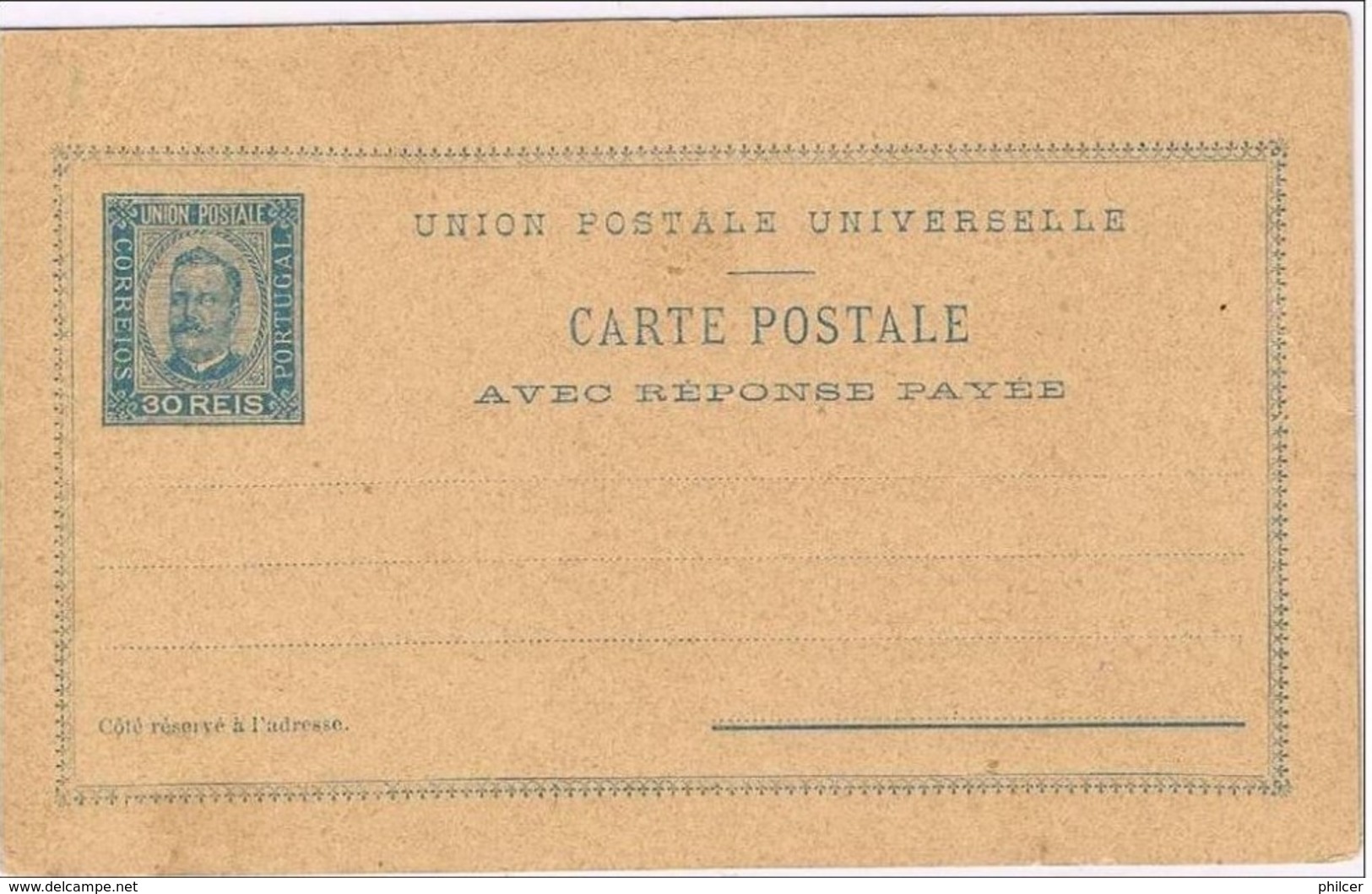 Portugal, 1892/5, # 18,  Bilhete Postal - Unused Stamps