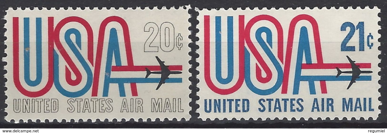 Estados Unidos Aereo 071/72 ** MNH. 1968 - 1b. 1918-1940 Ongebruikt