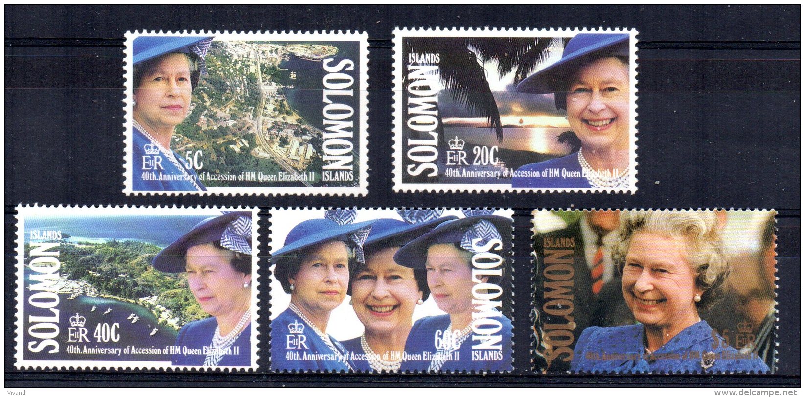 Solomon Islands - 1992 - 40th Anniversary Of QE II's Accession - MNH - Salomoninseln (Salomonen 1978-...)