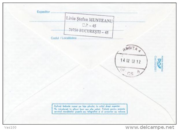 OLYMPIC GAMES, SALT LAKE CITY'02, WINTER, BIATHLON, SHOOTING, SKIING, COVER STATIONERY, ENTIER POSTAL, 2002, ROMANIA - Hiver 2002: Salt Lake City