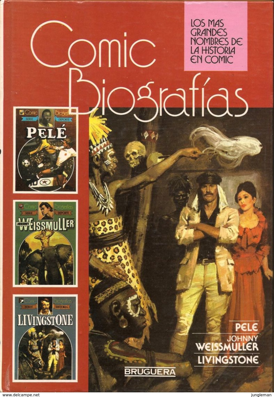 Comic Biografias  - Editions Bruguera - La Biografía De Pelé, Johnny Weissmuller Et Livingstone - En Espagnol - Neuf. - Autres & Non Classés