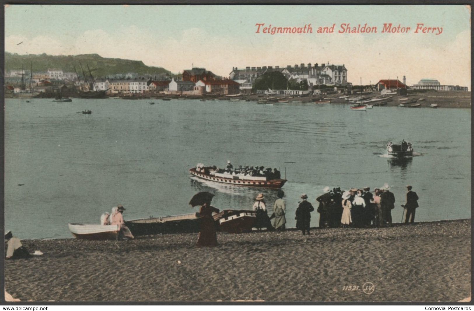 Teignmouth And Shaldon Motor Ferry, Devon, 1913 - Valentine's Postcard - Sheffield