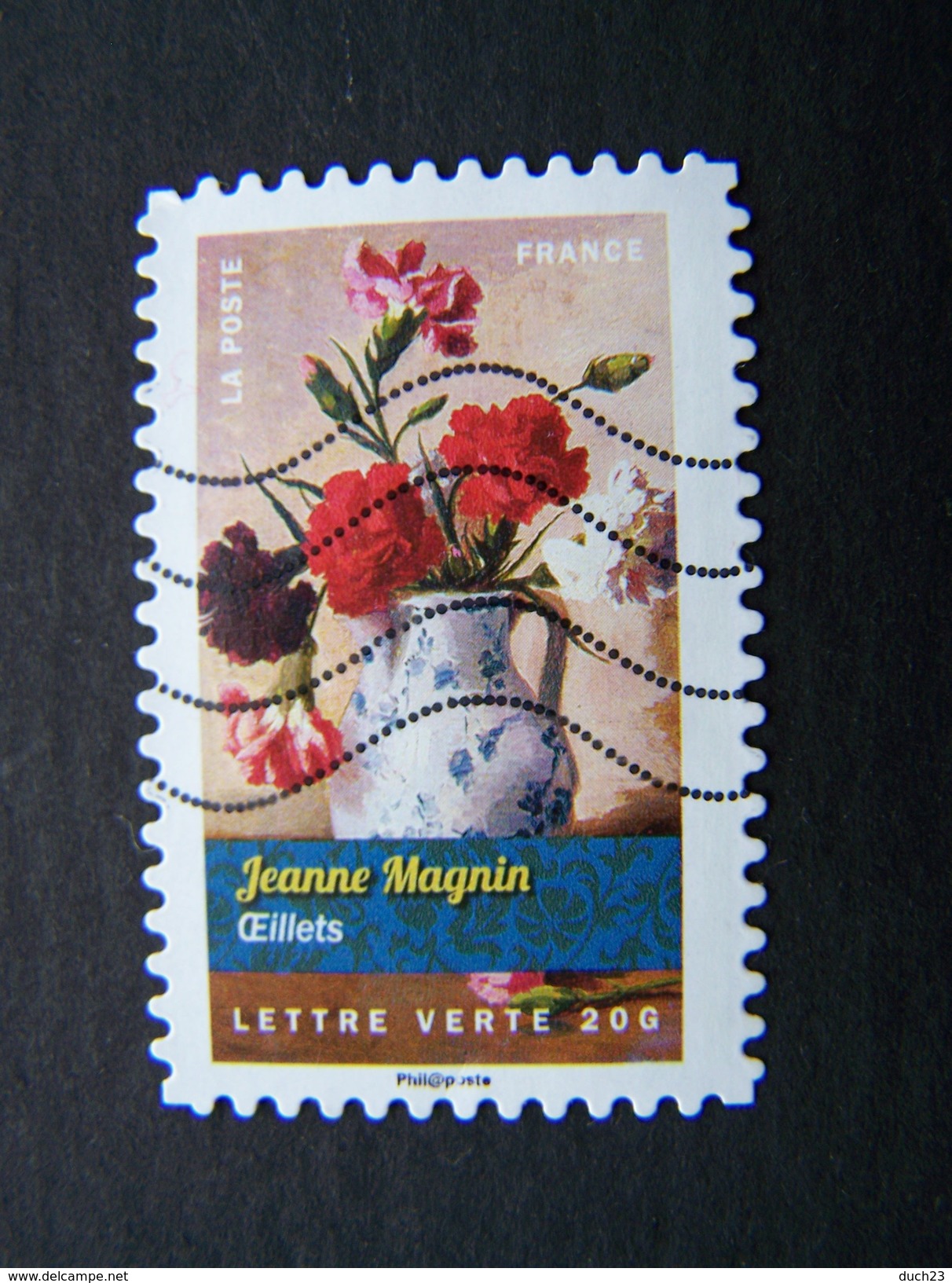 N°1122 OEILLETS DE JEANNE MAGNIN OBLITERE ANNEE 2015 DU CARNET BOUQUETS DE FLEURS ADHESIF - Oblitérés