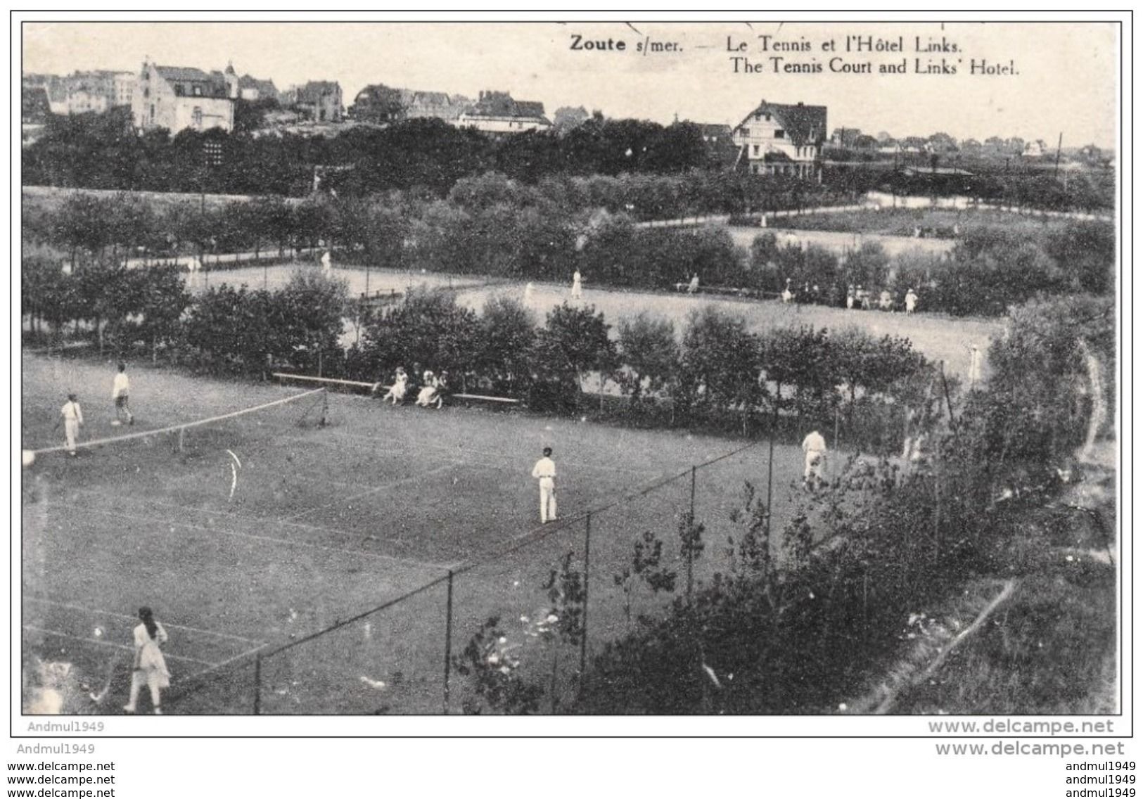 KNOKKE-LE ZOUTE - Le Tennis Et L'Hôtel Links - Oblitération De 1921 - Edition SAIA - Knokke