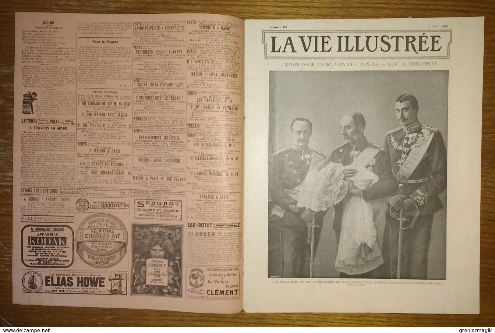 Journal La Vie Illustrée N°182 Du 11/04/1902 Christian IX Danemark -Le Bal Gavarni Au Moulin Rouge - De Dion - Monaco - Autres & Non Classés