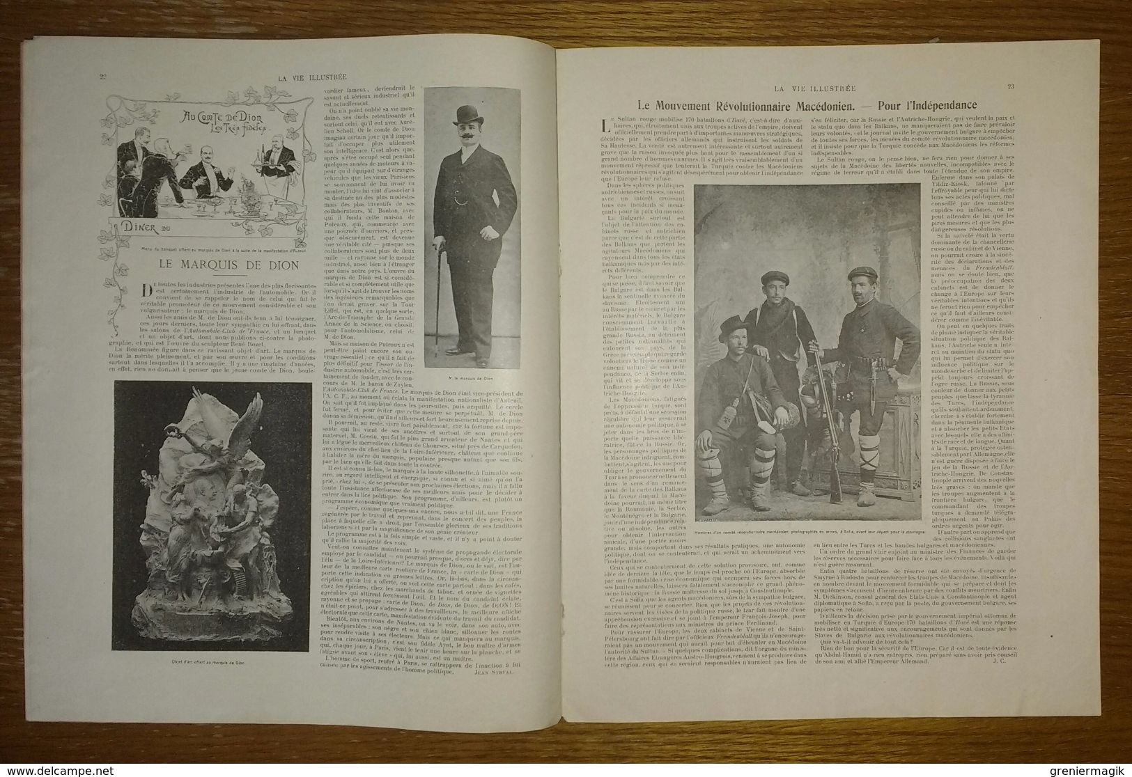 Journal La Vie Illustrée N°182 Du 11/04/1902 Christian IX Danemark -Le Bal Gavarni Au Moulin Rouge - De Dion - Monaco - Autres & Non Classés