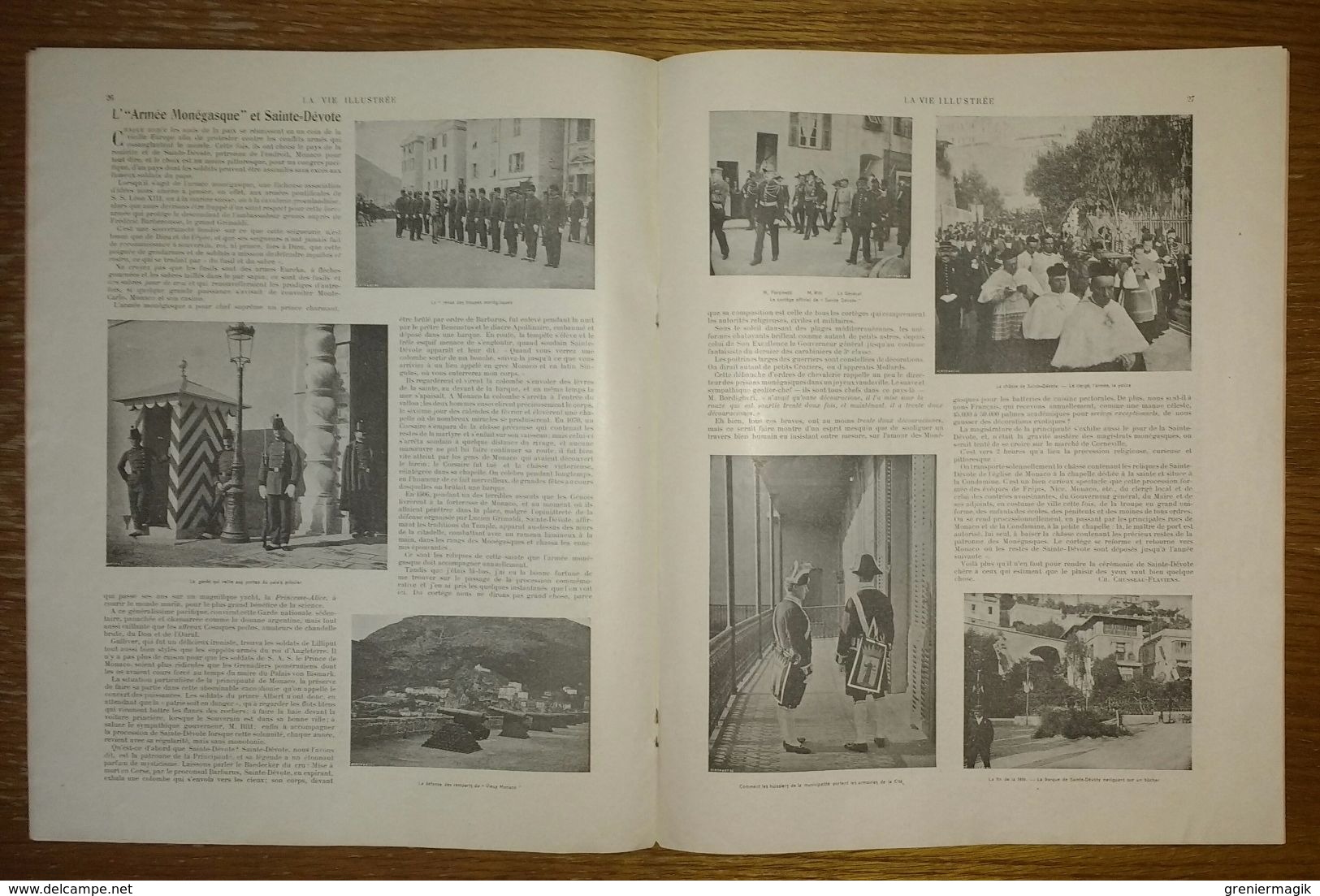 Journal La vie illustrée n°182 du 11/04/1902 Christian IX Danemark -Le bal Gavarni au Moulin Rouge - De Dion - Monaco