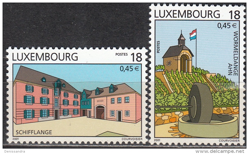 Luxembourg 2001 Michel 1524 - 1525 Neuf ** Cote (2008) 2.00 Euro Tourisme Schifflange / Wormeldange - Neufs