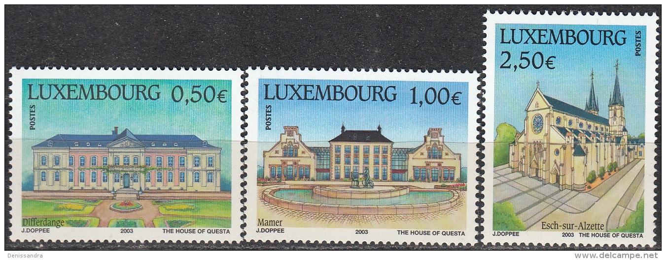 Luxembourg 2003 Michel 1601 - 1603 Neuf ** Cote (2008) 8.00 Euro Architecture - Neufs