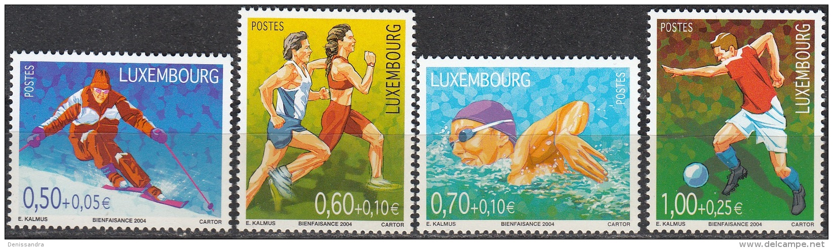 Luxembourg 2004 Michel 1654 - 1657 Neuf ** Cote (2008) 6.60 Euro Sports - Neufs