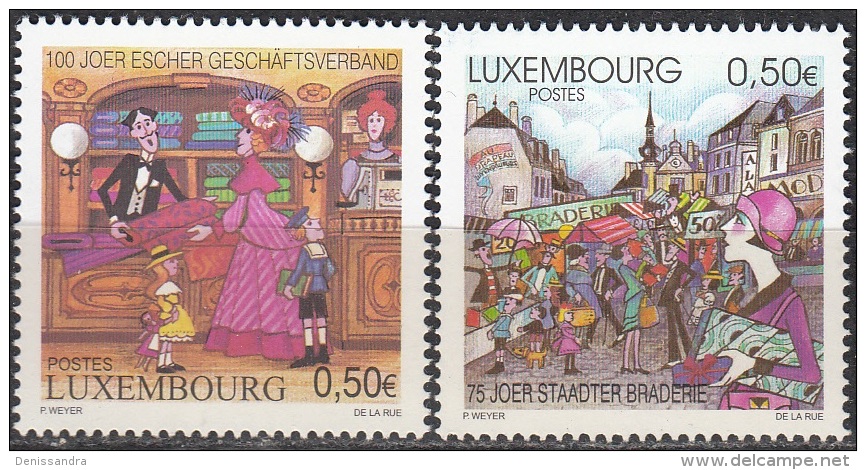 Luxembourg 2004 Michel 1634 - 1635 Neuf ** Cote (2008) 2.00 Euro Commerce - Neufs