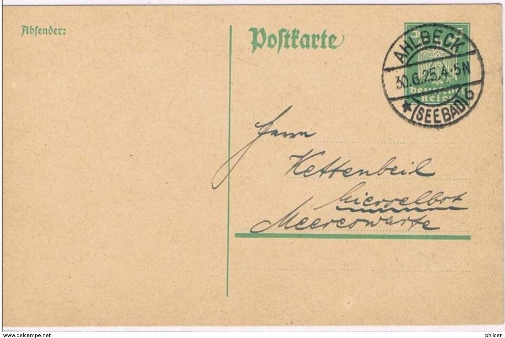 Alemanha, 1925,  Post Card - Cartoline