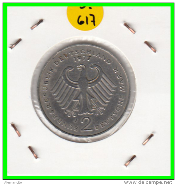 ALEMANIA - GERMANY MONEDA DE 2.00 DM. AÑO 1977-J - 2 Mark