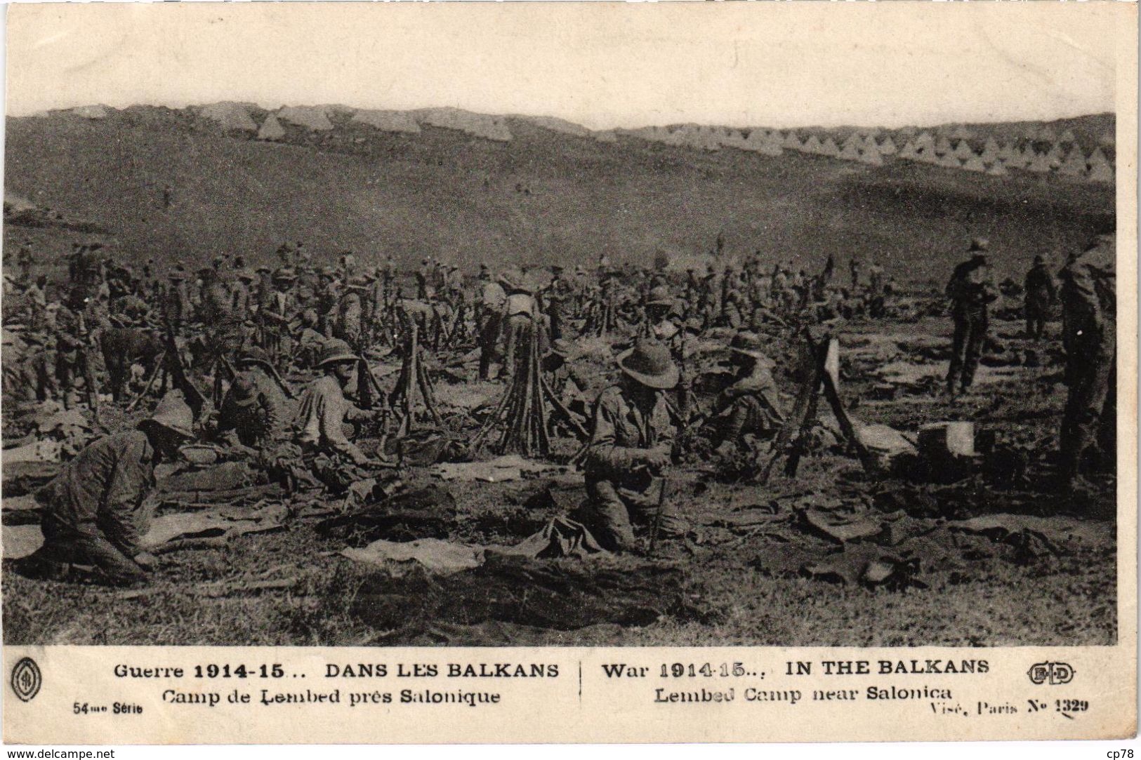 DANS LES BALKANS - Le Camp De Lembed Près De Salonique - Guerre 14-18 - écrite Au Verso - Guerre 1914-18