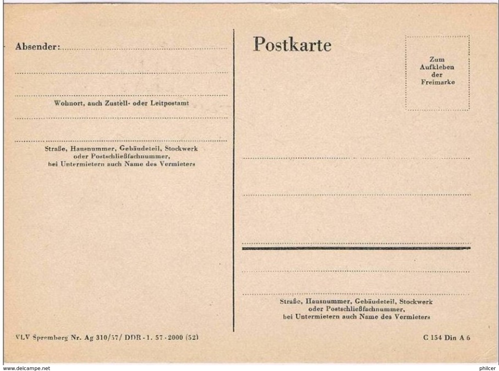 Alemanha, Post Card, - Sonstige & Ohne Zuordnung