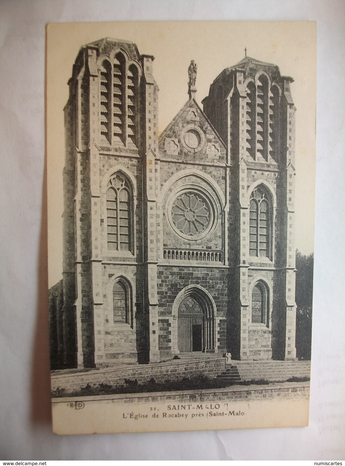 Carte Postal Saint Malo (35) L'Eglise De Rocabey Près Saint Malo (Petit Format Non Circulée) - Saint Malo