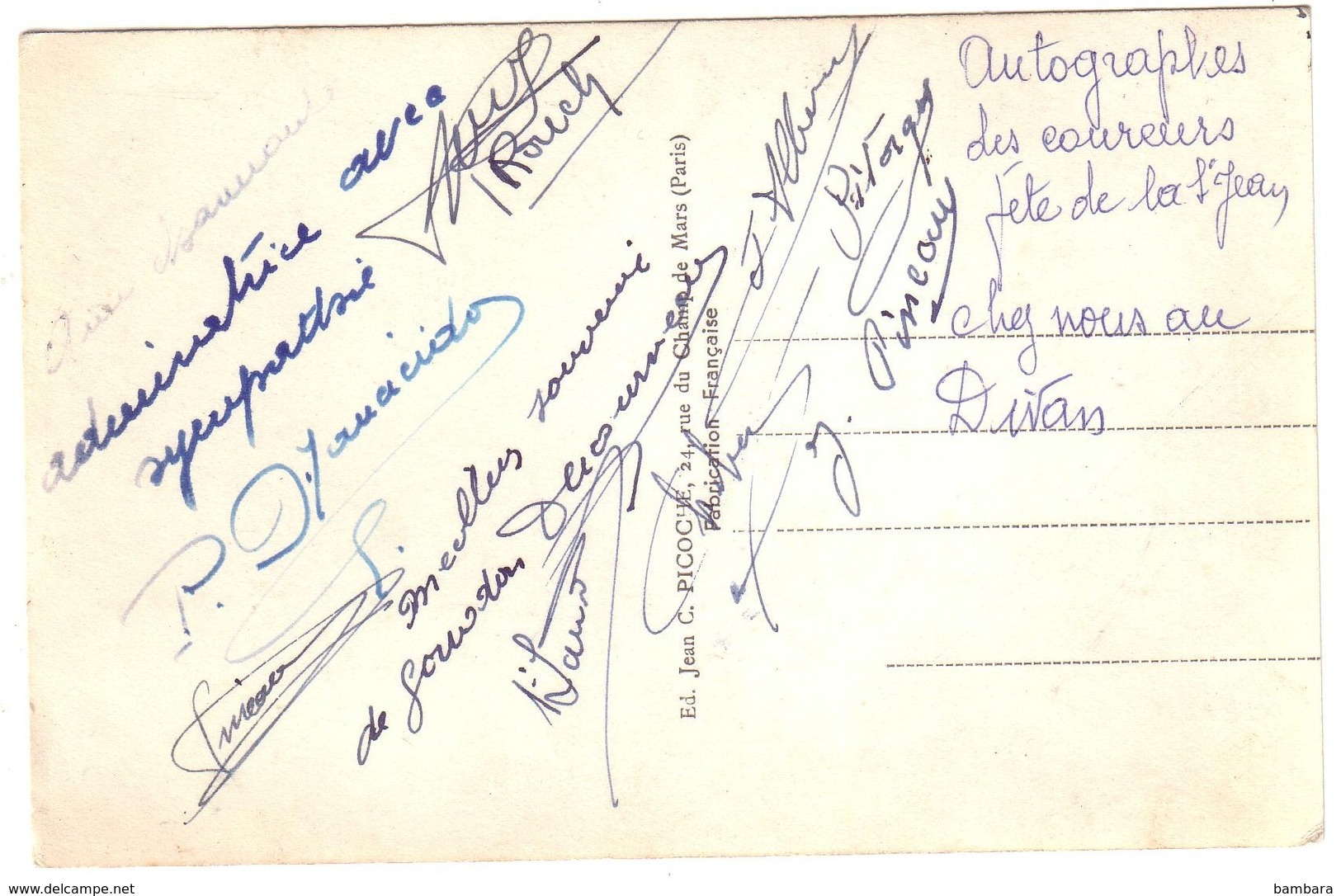 GOURDON - Autographe De René Berton + Autres Coureurs - Course De La  Fête De La St-Jean Au Divan. - Gourdon