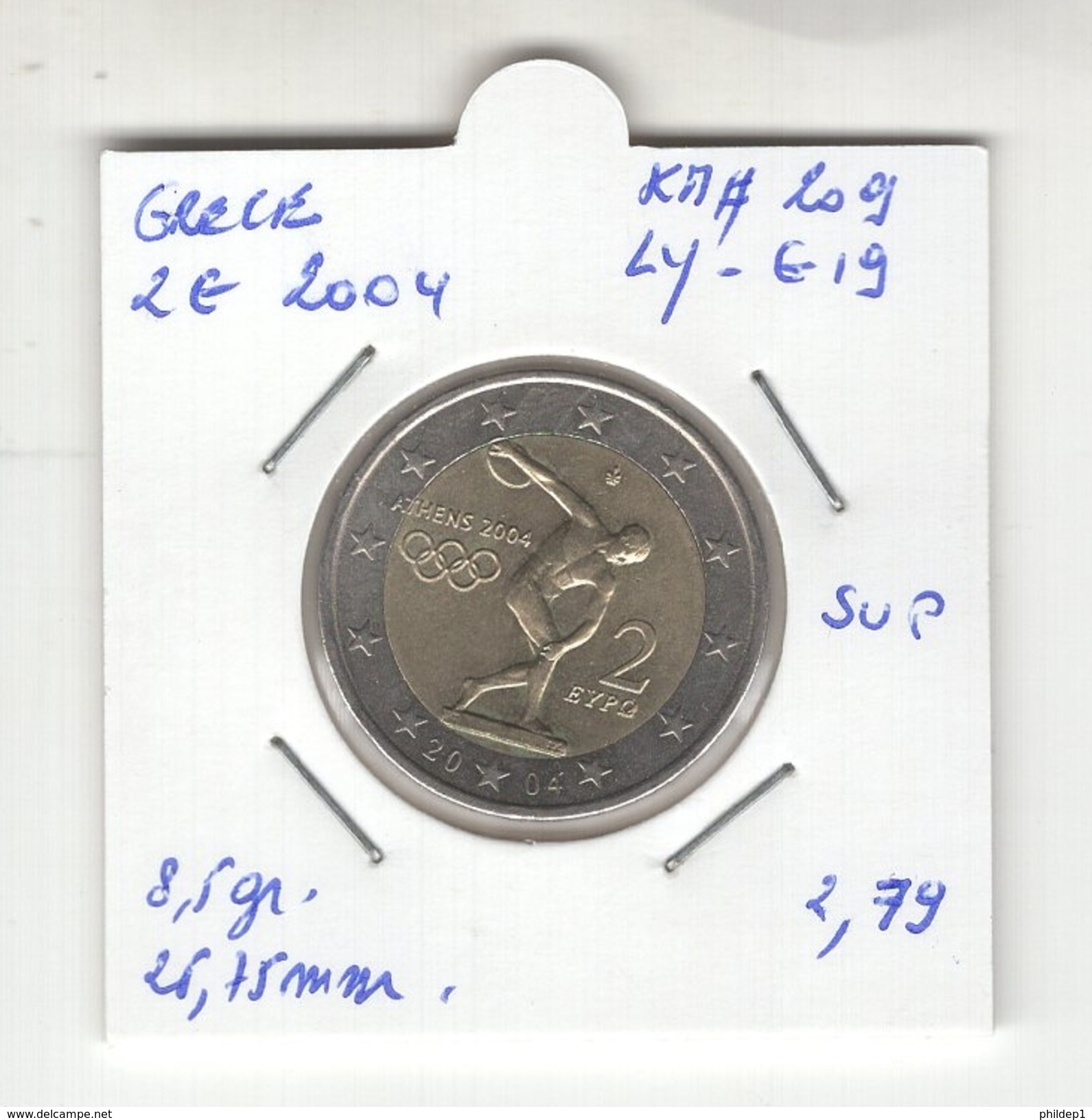 Grèce. 2 Euros  2004. Superbe. KM # 209. LY-G19 - Grèce