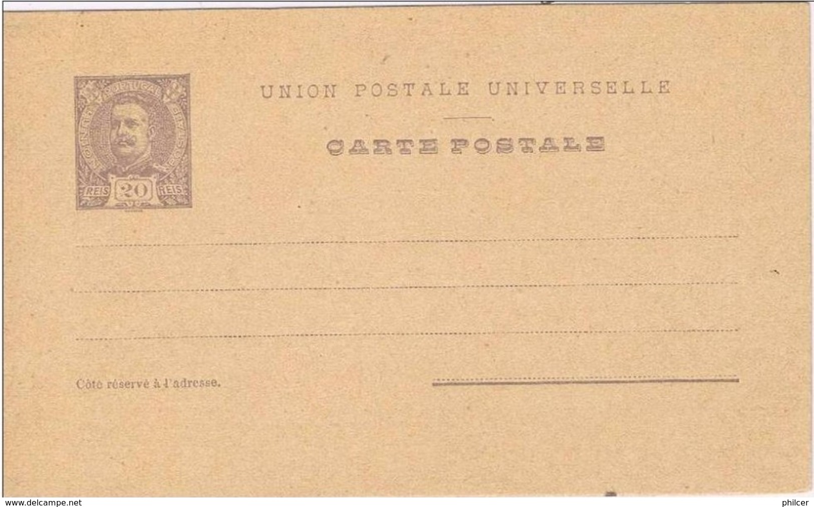 Portugal, 1896, # 24, Bilhete Postal - Unused Stamps