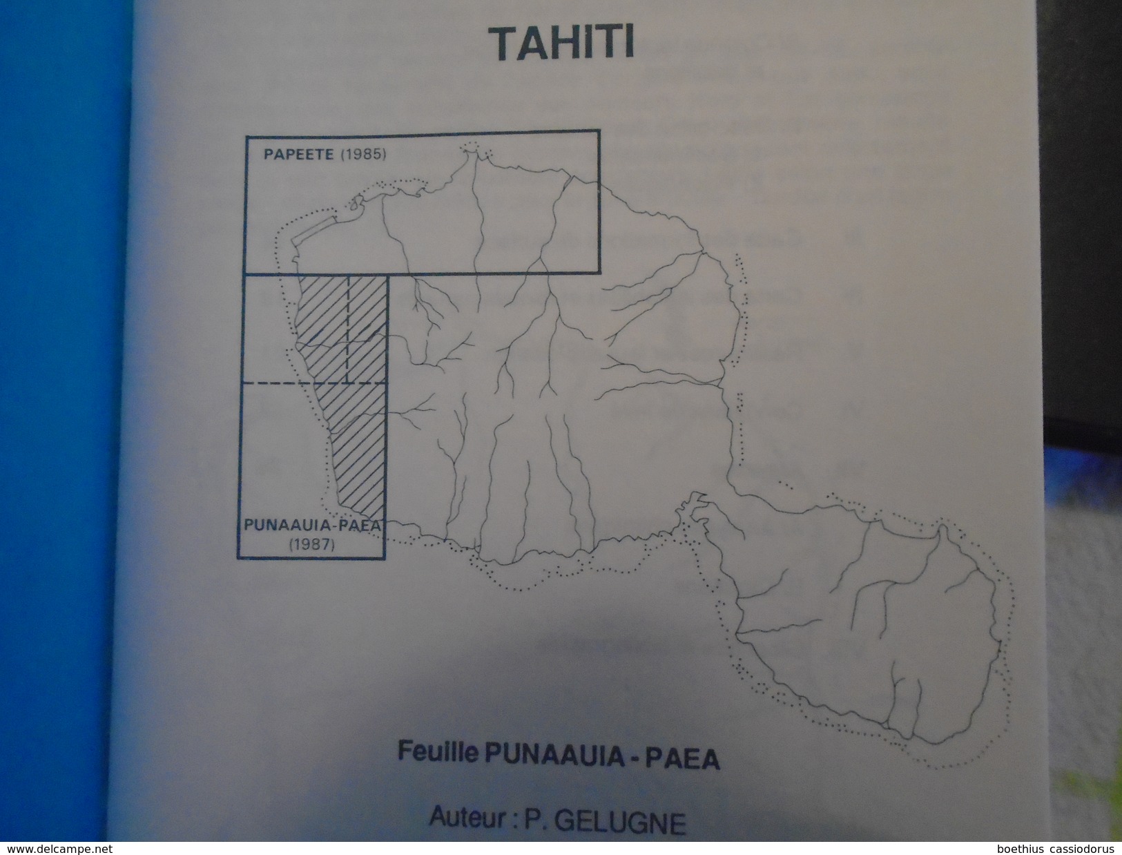 CARTE GEOLOGIQUE TAHITI FEUILLE PUNAAUIA-PAEA  CARTE GEOLOGIQUE 1/25000 CARTE FORMATIONS 1/25000 + CARTE RISQUES 83/86 - Outre-Mer