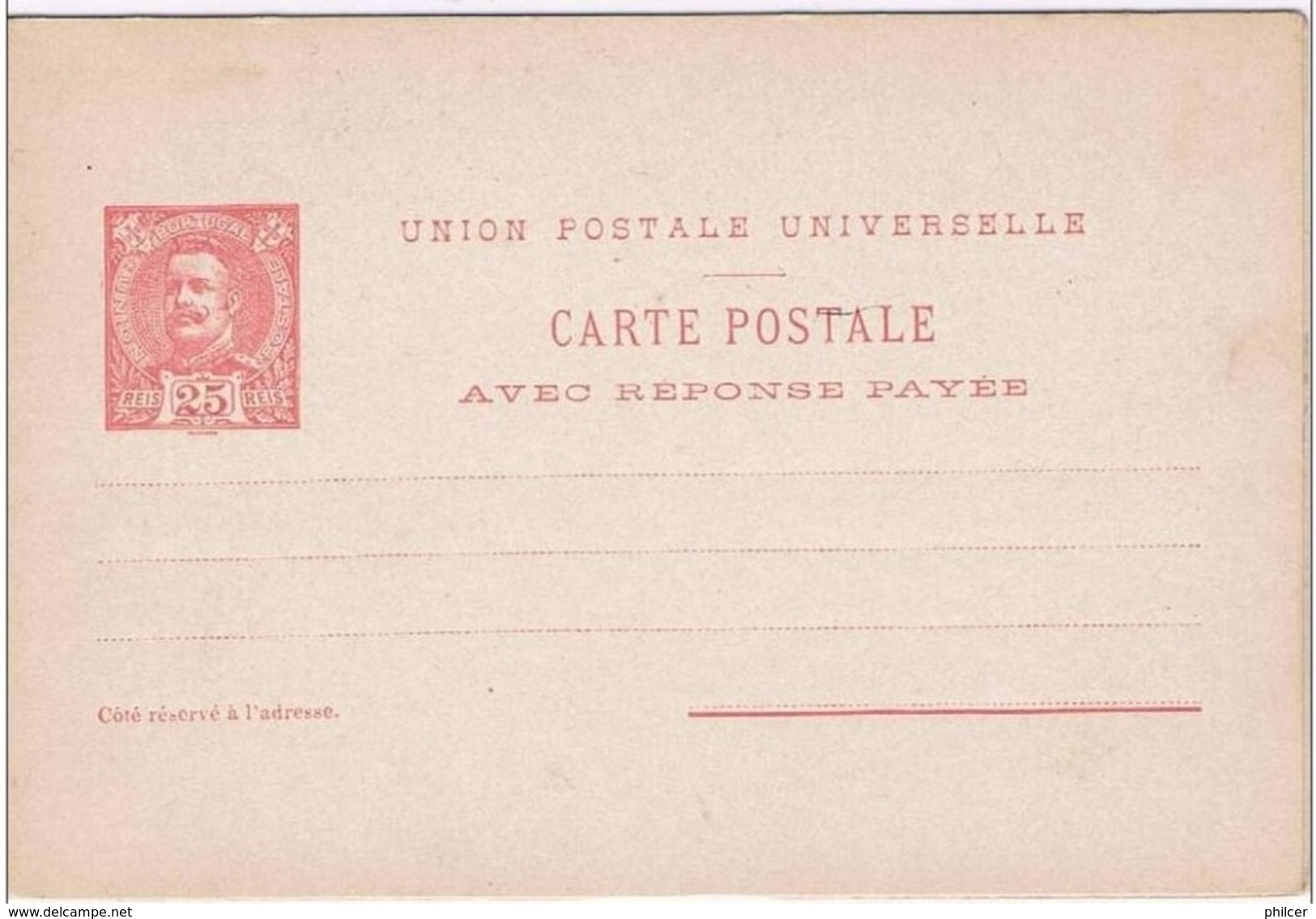 Portugal, 1899, # 34, Bilhete Postal - Unused Stamps