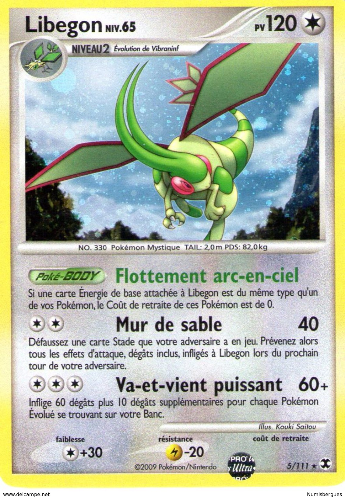 Carte Pokemon  Libegon N° 5/111 Série  Platine Rivaux Emergeants     VF - Platine