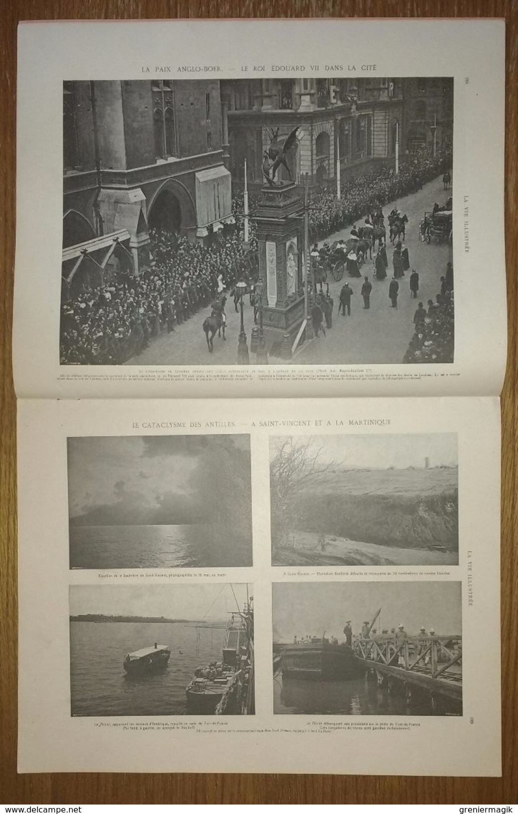 Journal La Vie Illustrée N°192 Du 20/06/1902  Edouard VII - Martinique - Mort Du Bey De Tunis Sidi-Ali - Belgique - Autres & Non Classés