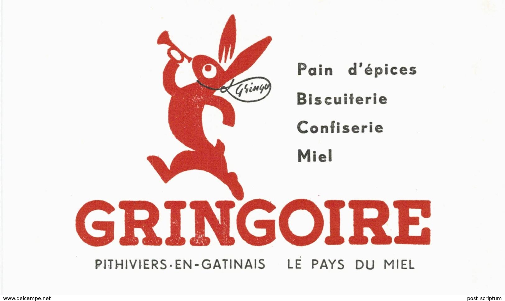 Vieux Papiers - Buvard - Pains D'épice Et Biscottes Gringoire  - 4 Buvards - Pain D'épices