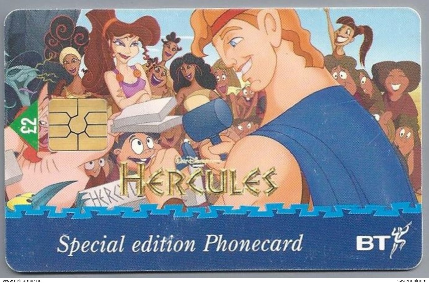 GB.- Telefoonkaart. BT Phonecard. Special Edition. HERCULES. - Stripverhalen