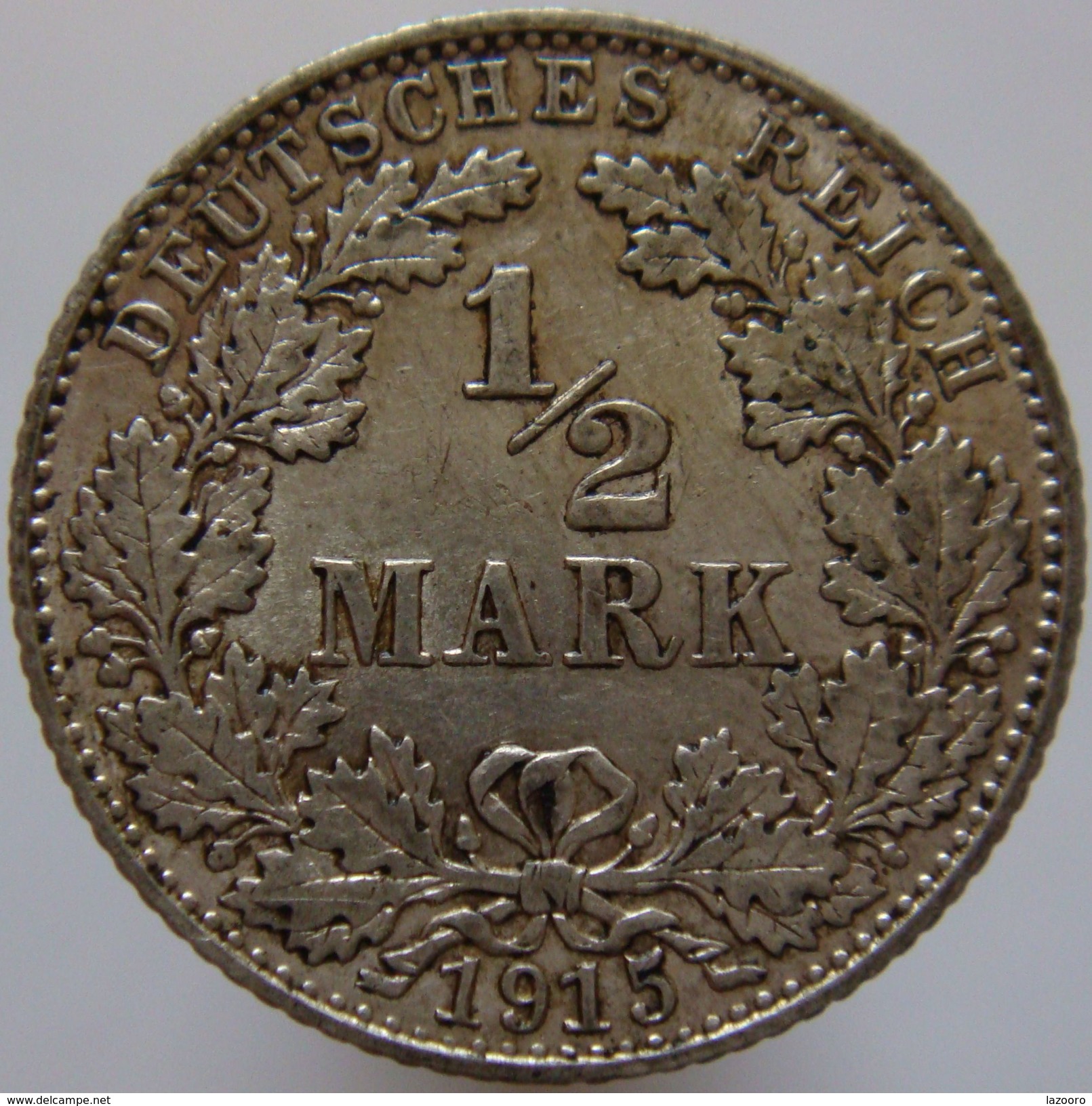 Germany 1/2 Mark 1915 E XF/UNC - Silver - 1/2 Mark