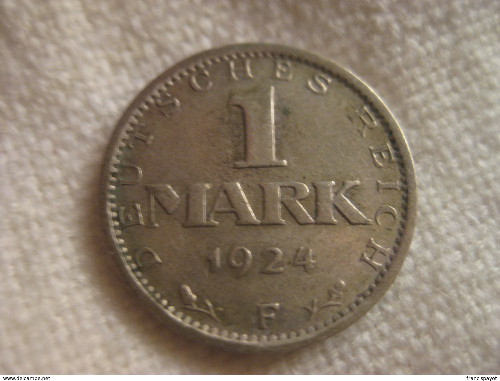 1 Reichmark 1924 F - 1 Mark & 1 Reichsmark