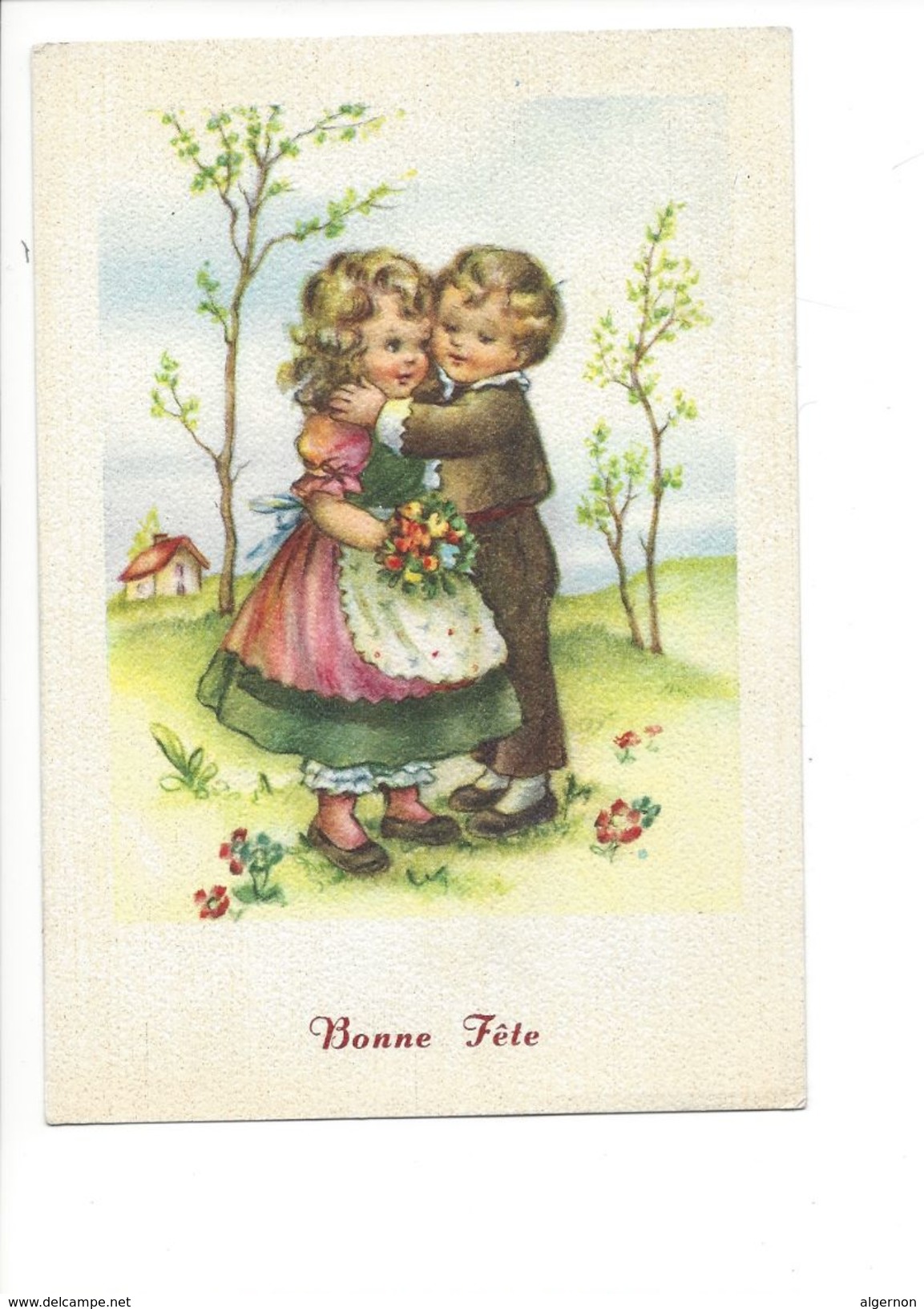 18305 - Bonne Fête Couple D'Enfants  (format 10 X 15) - Autres & Non Classés