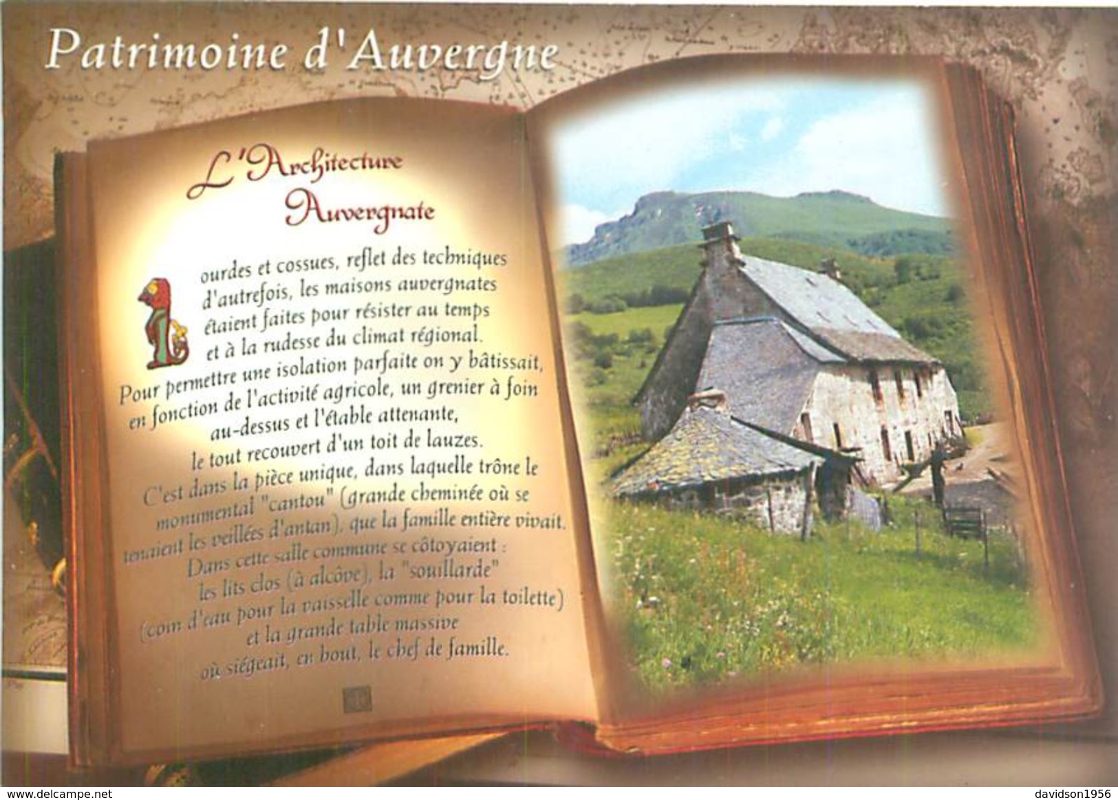 Carte  Forme Livre    -   Patrimoine D' Auvergne -  L 'Architecture Auvergnate     AF1192 - Autres & Non Classés