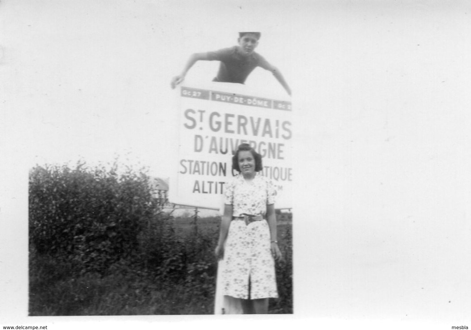 Photo  Authentique -  Panneau Indicateur  SAINT GERVAIS D' AUVERGNE - Station Climatique - Lieux