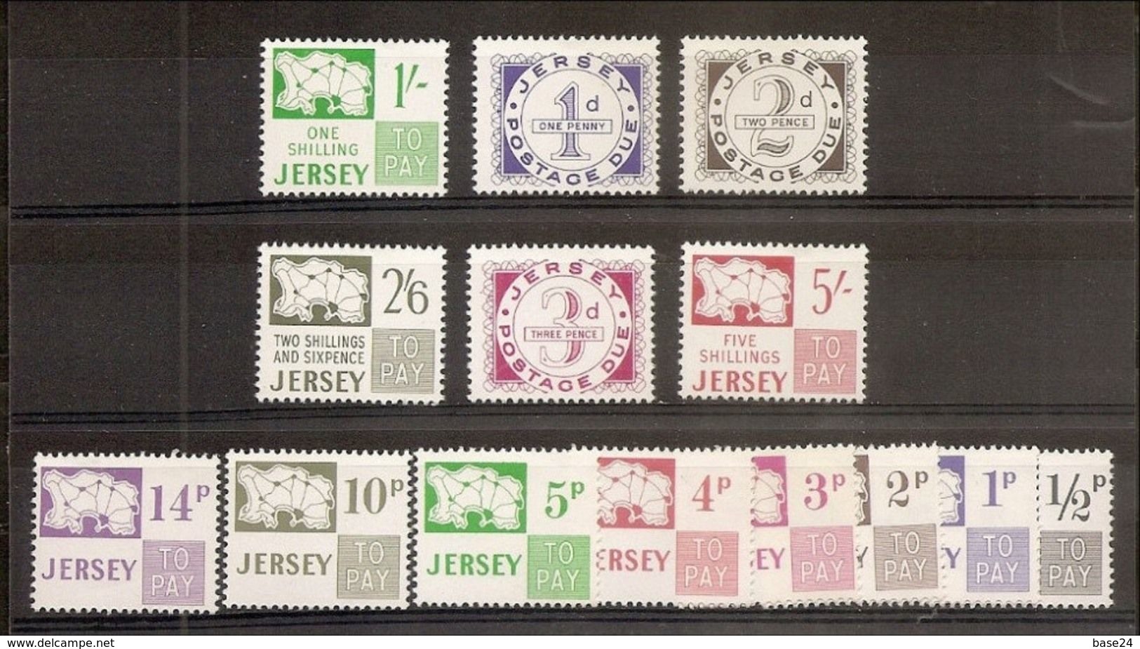 1969 Jersey SEGNATASSE  POSTAGE DUE Serie Di 6v. (1/6) MNH** + Decimali 7/14 In Omaggio - Jersey