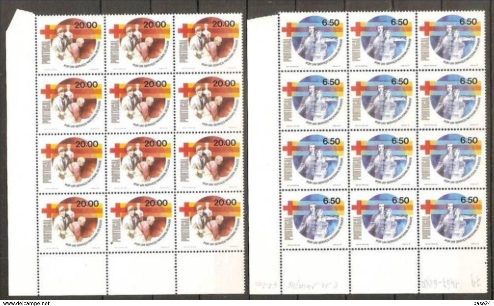 1979 Portogallo Portugal SALUTE PUBBLICA HEALTH 12 Serie Di 2v. (1445/46) In Blocco AF MNH** - Altri & Non Classificati