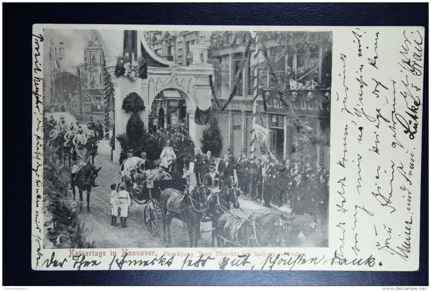 DR Postkarte Hannover Nach Peking, Tientsin Cancel 1898 - Chine (bureaux)