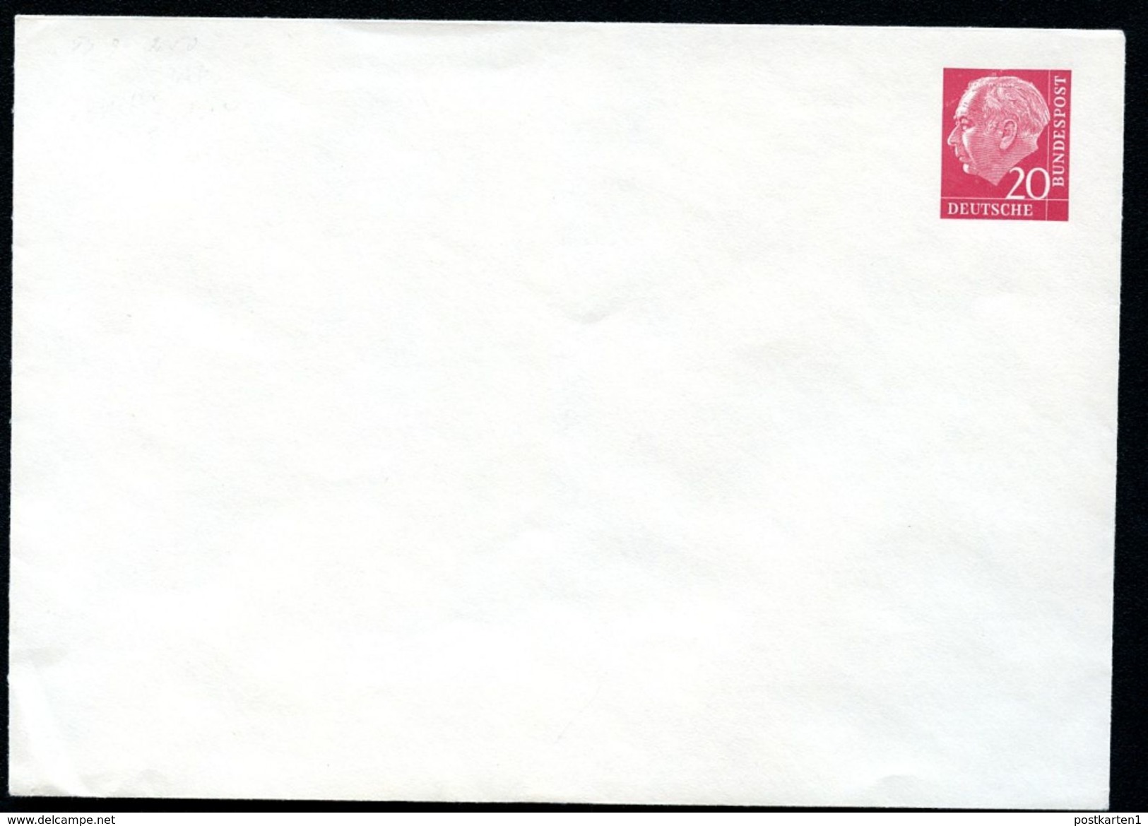 Bund PU9 A1/001b Privat-Umschlag GRAU GEMASERT ** 1954  NGK 30,00 € - Private Covers - Mint