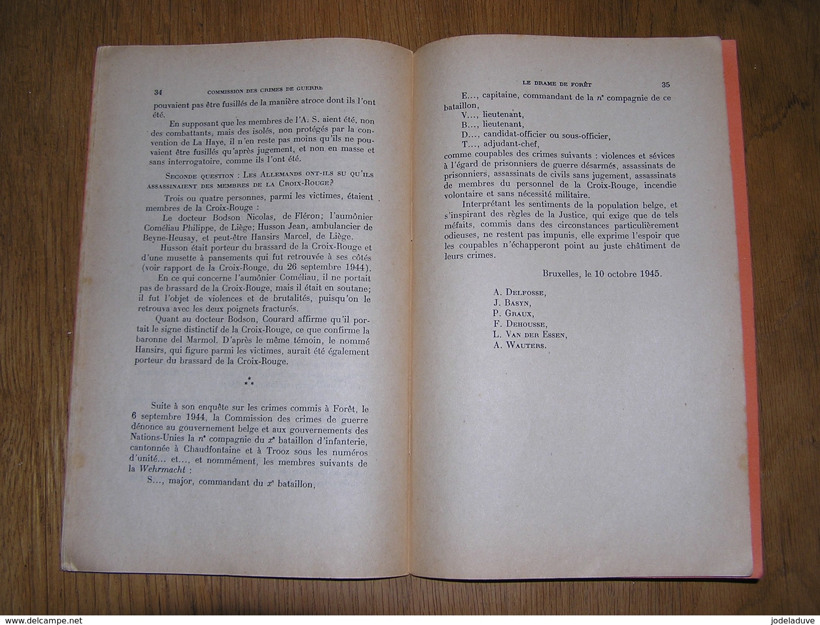 LES CRIMES DE GUERRE Commis Lors de la Libération du Territoire National Guerre 40 45 Forêt Trooz Armée Secrète Liège