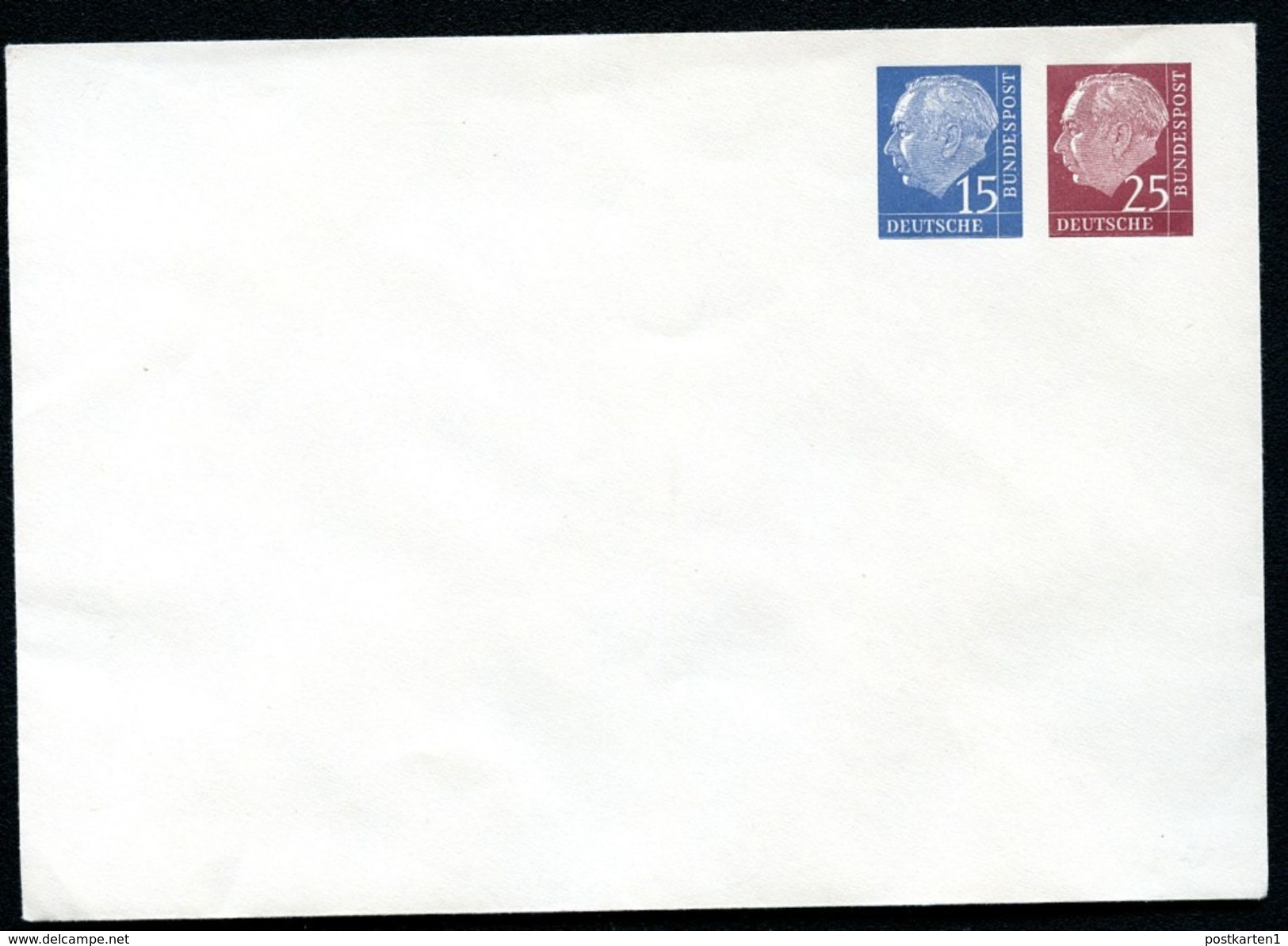 Bund PU11 A1/001c Privat-Umschlag GRAU GEMASERT ** 1954  NGK 35,00 € - Privé Briefomslagen - Ongebruikt