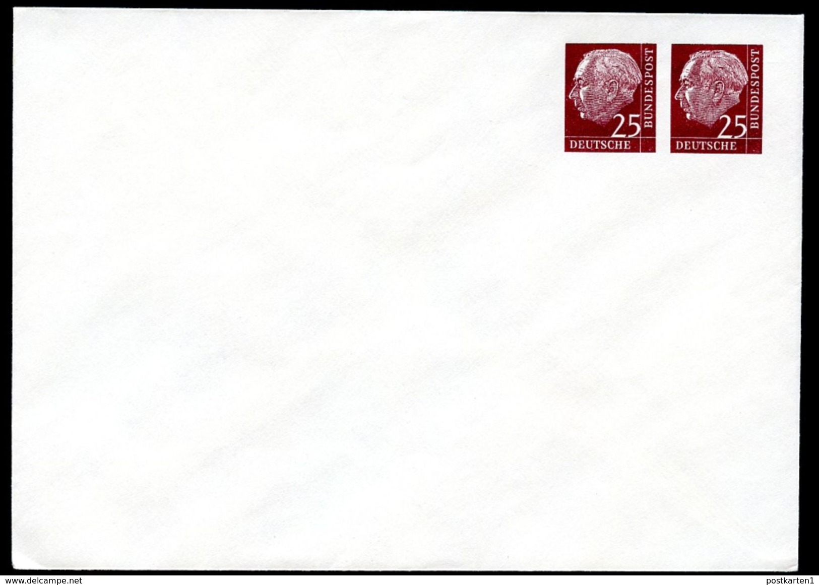 Bund PU12 A1/001a Privat-Umschlag GRAU KARIERT ** 1954  NGK 40,00 € - Private Covers - Mint