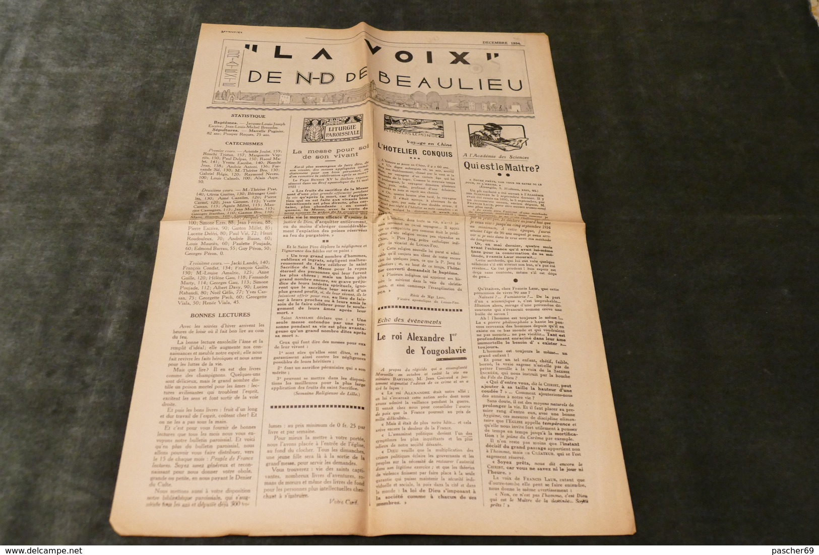 Notre-Dame De Beaulieu *** Journal "La Voix" De 1934 ***   / J 83 - Autres & Non Classés