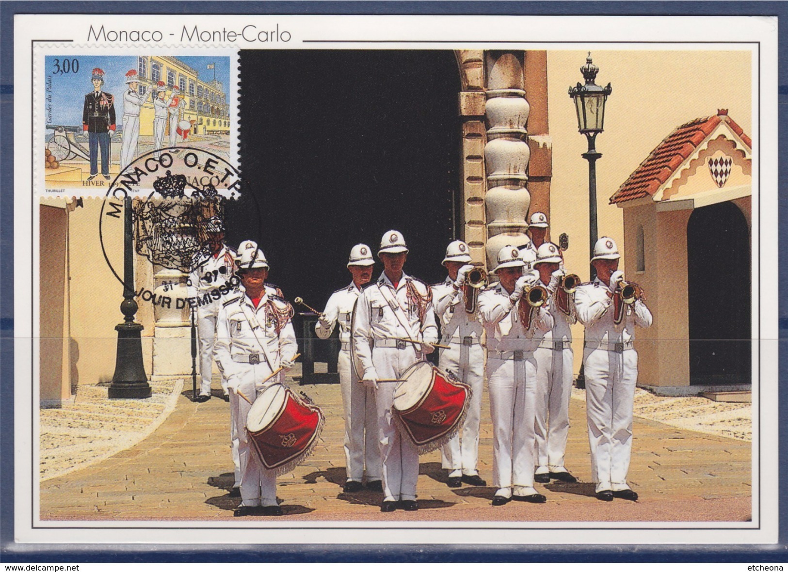 = Carabinier Et Fanfare De S.A.S. Le Prince De Monaco Carte Postale 1er Jour Monaco 31.5.97 N°2107 - Cartas Máxima