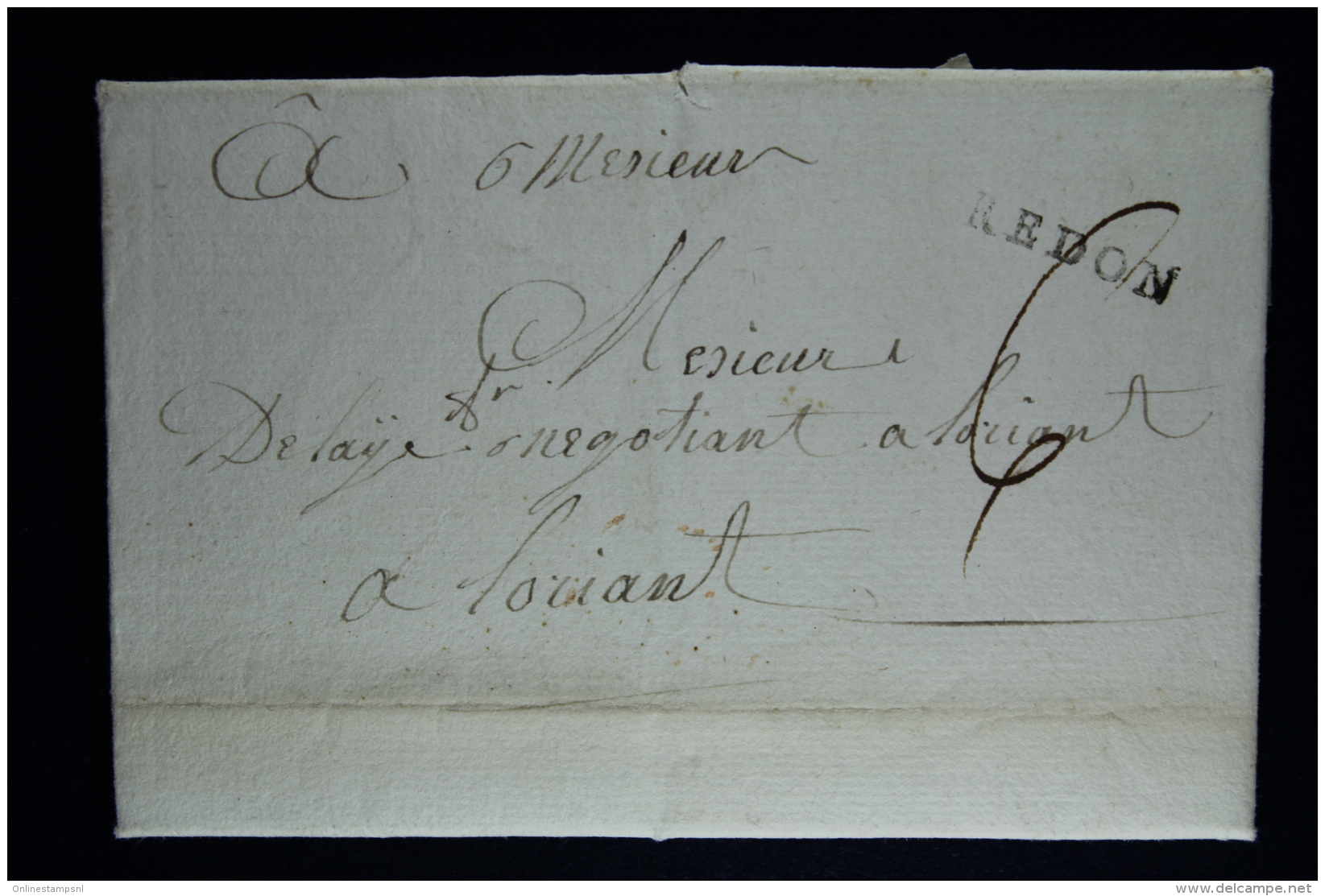 France:  Lettre Complet  1784 Redon A Loriant - 1701-1800: Précurseurs XVIII